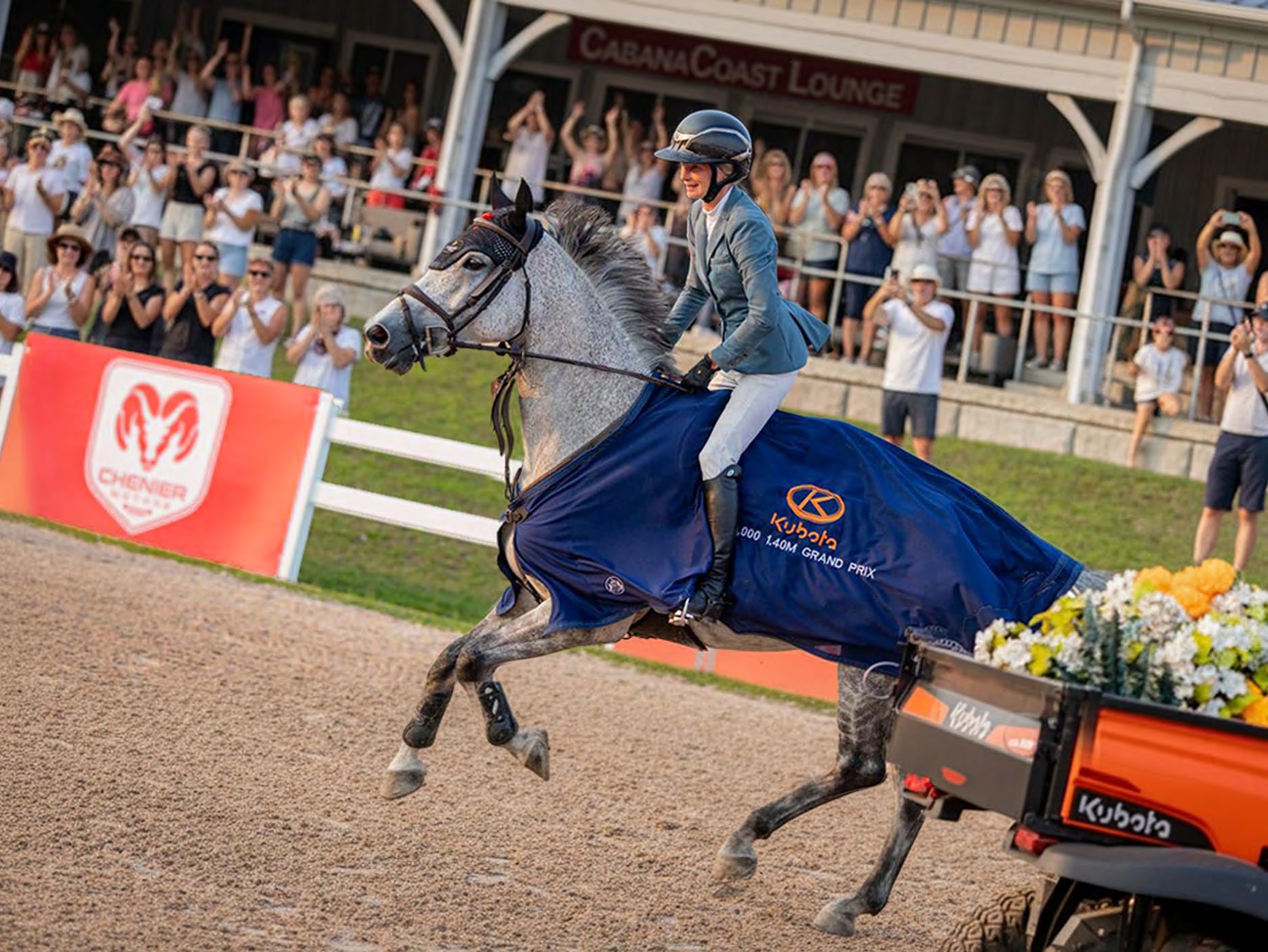 Victory gallop after the Grand Prix at Caledon Equestrian Park
